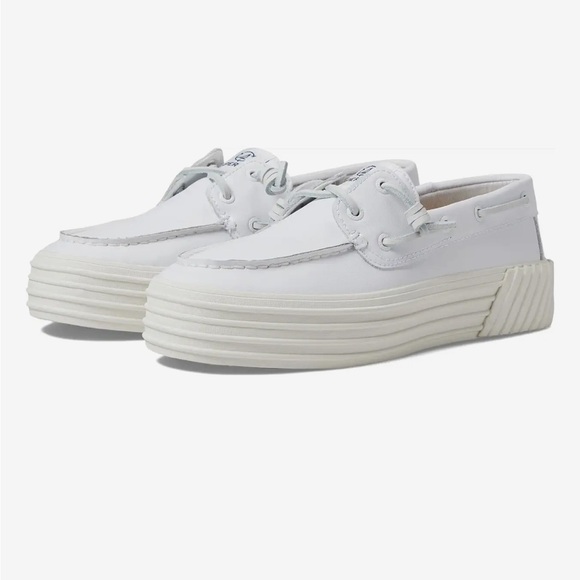 NWOT Women's Bahama 2.0 SeaCycled™ Platform Sneaker White (STS88713) SZ 9 - Picture 1 of 11